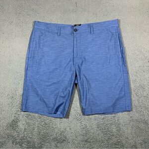 Travis Mathew Shorts Men 40 Blue Performance Stretch Golf Flat Front Chino #1602